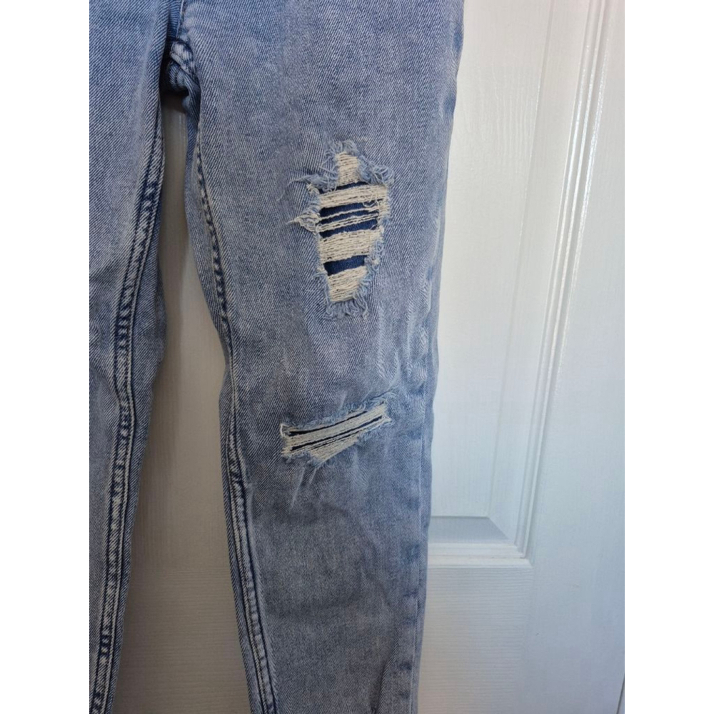 Girls Justice Light Blue Distressed Jeans Size 10 - Picture 3 of 8